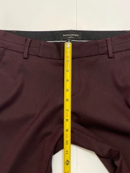Banana Republic Martin Fit Women’s Burgundy Pants Size 4S - Picture 8 of 11